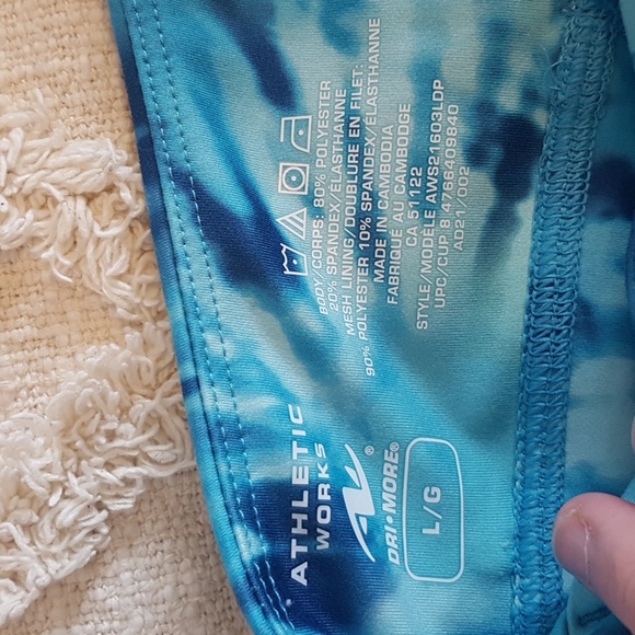 Athletic Works blue and green tie dye dri more sports bra - Picture 3 of 3